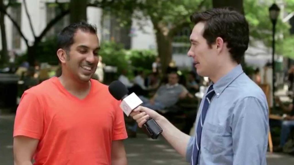 Interview outdoor street first time